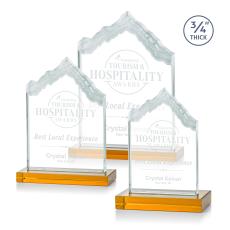 McGinnis Amber Peaks Crystal Trophy - Crystal Trophies