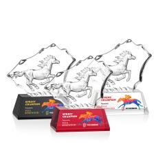 Reece Horse Full Color Animals Crystal Trophy - Crystal Trophies