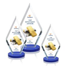 Fitzgerald Full Color Blue Crystal Trophy - Crystal Trophies