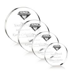 Ortiz Diamond Diamond Circle Crystal Trophy - Crystal Trophies