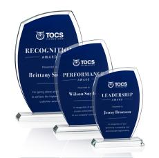 Swartz Blue Unique Crystal Trophy - Crystal Trophies