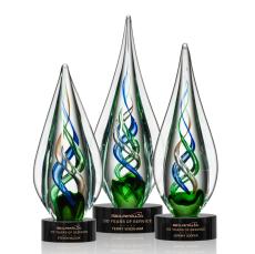 Nieto Black Glass Trophy - Glass Trophies