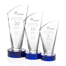 Bunch Blue Peaks Crystal Trophy - Crystal Trophies