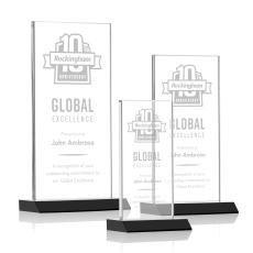 Stanley Black Rectangle Crystal Trophy - Crystal Trophies