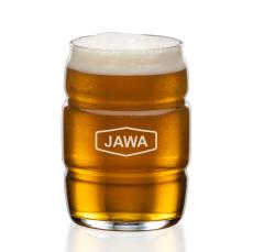 Barrel Beer Glass - Deep Etch - Beer Glasses