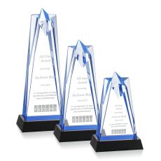 Hammer Star on Base Blue Acrylic Trophy - Trophies