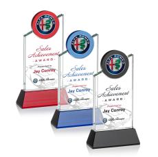 Michael Full Color Peaks Crystal Trophy - Crystal Trophies