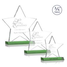 Ibarra Star Green Crystal Trophy - Trophies