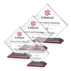 Argueta Full Color Rosewood Crystal Trophy - Eco-Friendly Trophies