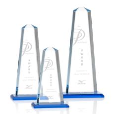 Driscoll Sky Blue Towers Crystal Trophy - Crystal Trophies