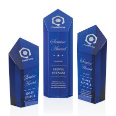 McFadden Blue Towers Crystal Trophy - Crystal Trophies