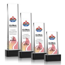 Kirkpatrick Full Color on Base Black Towers Crystal Trophy - Crystal Trophies
