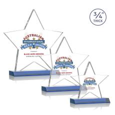 Ibarra Full Color Blue Crystal Trophy - Crystal Trophies