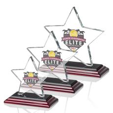 Gamboa Star Full Color Wood Crystal Trophy - Trophies