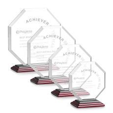 Elder Wood Polygon Crystal Trophy - Eco-Friendly Trophies