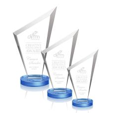 Charles Sky Blue Peaks Crystal Trophy - Crystal Trophies