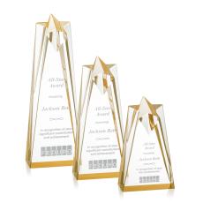 Hammer Star Gold Acrylic Trophy - Acrylic Trophies
