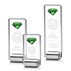 Cortes Diamond Emerald Crystal Trophy - Trophies