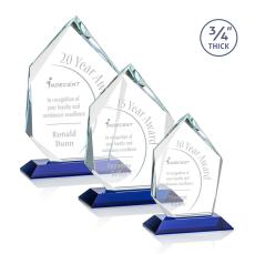 Boone Ice Peak Blue Crystal Trophy - Crystal Trophies