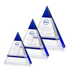 Scott Blue Pyramid Crystal Trophy - Crystal Trophies