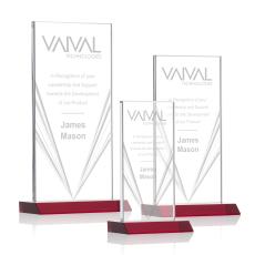 Henley Liquid Red Rectangle Crystal Trophy - Crystal Trophies
