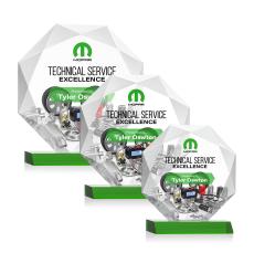 Minor Full Color Green Polygon Crystal Trophy - Crystal Trophies
