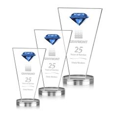 Guthrie Diamond Sapphire Unique Crystal Trophy - Crystal Trophies
