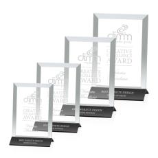 Boswell Black/Vertical Rectangle Crystal Trophy - Crystal Trophies