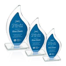 Trejo Blue Flame Crystal Trophy - Crystal Trophies