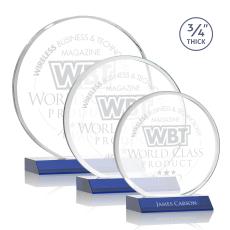 Juarez Blue Circle Crystal Trophy - Crystal Trophies
