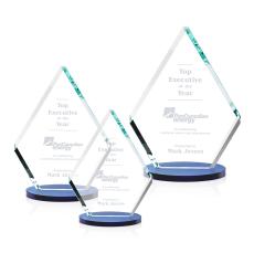 Curry Blue Crystal Trophy - Crystal Trophies