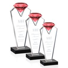 Leach Ruby Crystal Trophy - Diamond Trophies