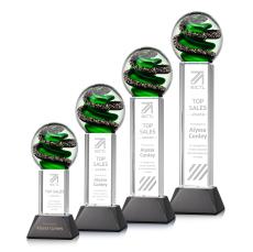 Boykin Towers on Tower Base Glass Trophy - Glass Trophies