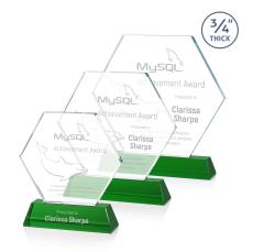 Colvin Green Polygon Crystal Trophy - Crystal Trophies