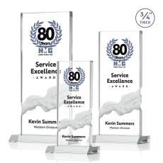 Rubin Full Color Clear Rectangle Crystal Trophy - Custom Trophies