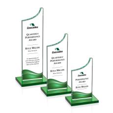 Henson Full Color Green Peaks Crystal Trophy - Crystal Trophies