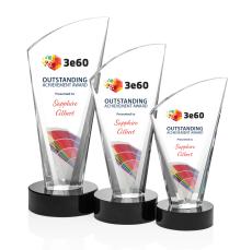 Bunch Full Color Black Peaks Crystal Trophy - Custom Trophies