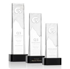 Siegel on Base Black Towers Crystal Trophy - Crystal Trophies