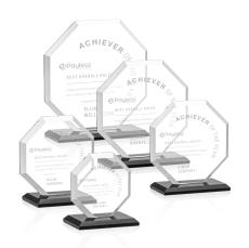 Elder Black Polygon Crystal Trophy - Crystal Trophies