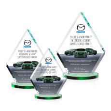 Curry Full Color Green Crystal Trophy - Custom Trophies