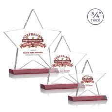 Ibarra Full Color Red Crystal Trophy - Custom Trophies