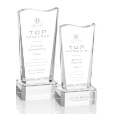 McCord on Base Clear Unique Crystal Trophy - Crystal Trophies