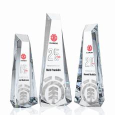 Hankins Obelisk Full Color Towers Crystal Trophy - Custom Trophies
