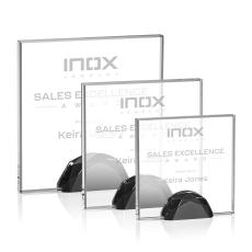 Pruitt Black Square / Cube Crystal Trophy - Crystal Trophies