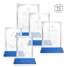 Cassidy on Helton Base Blue Rectangle Crystal Trophy - Crystal Trophies