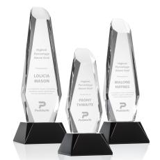 Amador on Base Black Obelisk Crystal Trophy - Crystal Trophies