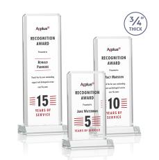 Stubbs Full Color Clear Rectangle Crystal Trophy - Custom Trophies