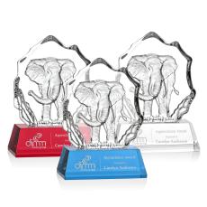 Reece Elephant Animals Crystal Trophy - Crystal Trophies