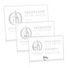 Jewell (H) Silver Rectangle Acrylic Trophy - Acrylic Trophies