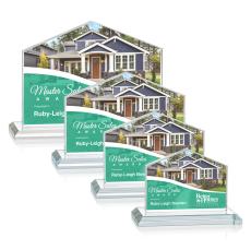 House Full Color Starfire Peaks Crystal Trophy - Crystal Trophies